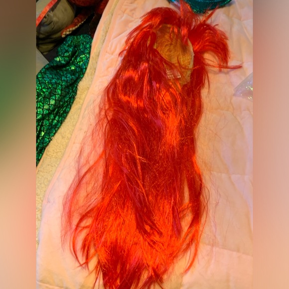 Ariel/Mermaid Costume with Wig, Girls Size (S?) as Shown on Measurements - Picture 7 of 13